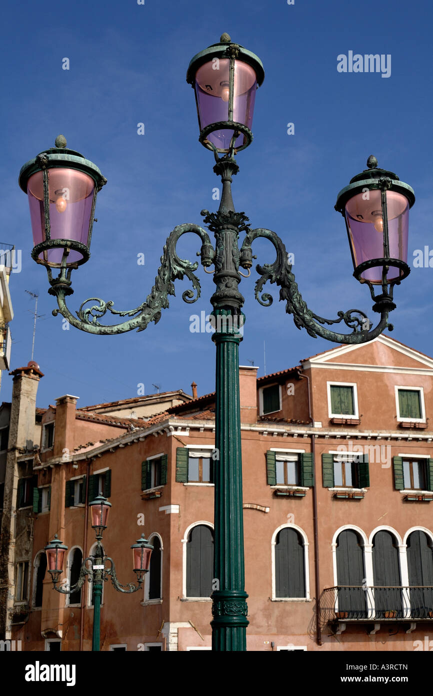 Lampposts. Castello, Venice, Italy Stock Photo