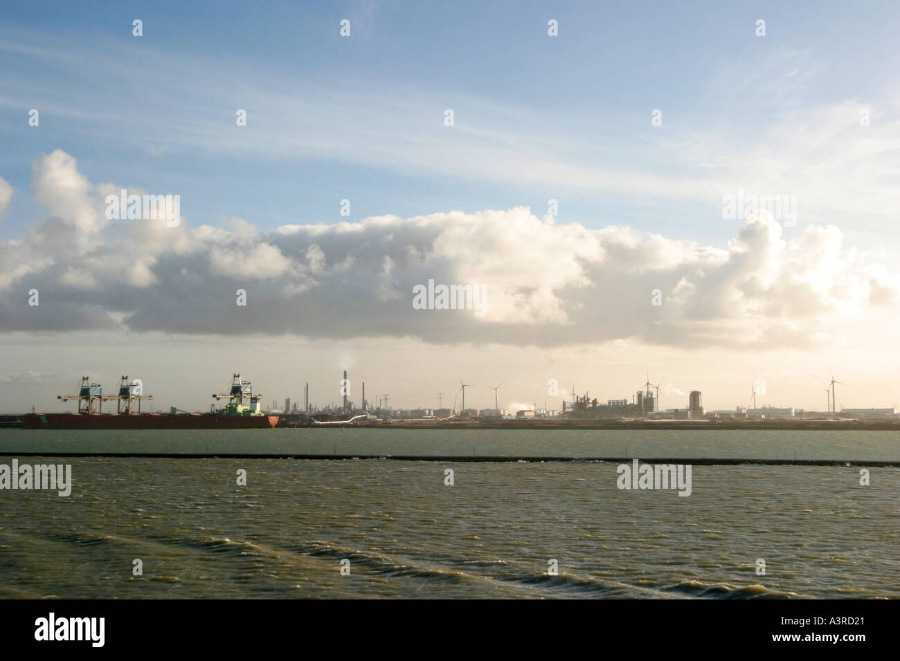 North Sea Industry Hook of Holland Netherlands Stock Photo - Alamy