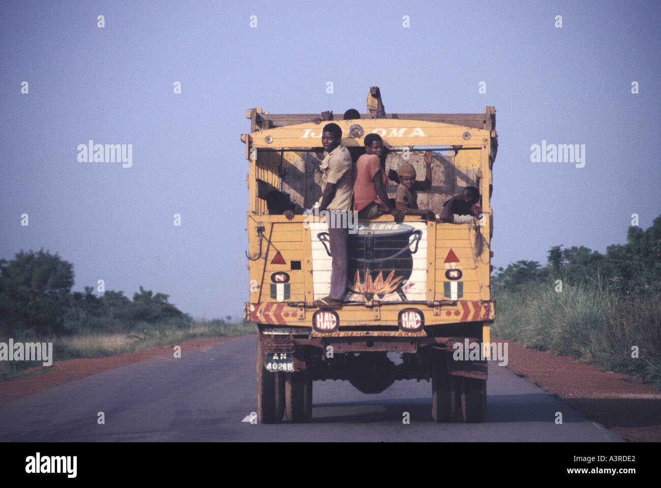 Nigerian lorry carrying passengers in Biafra State Stock Photo