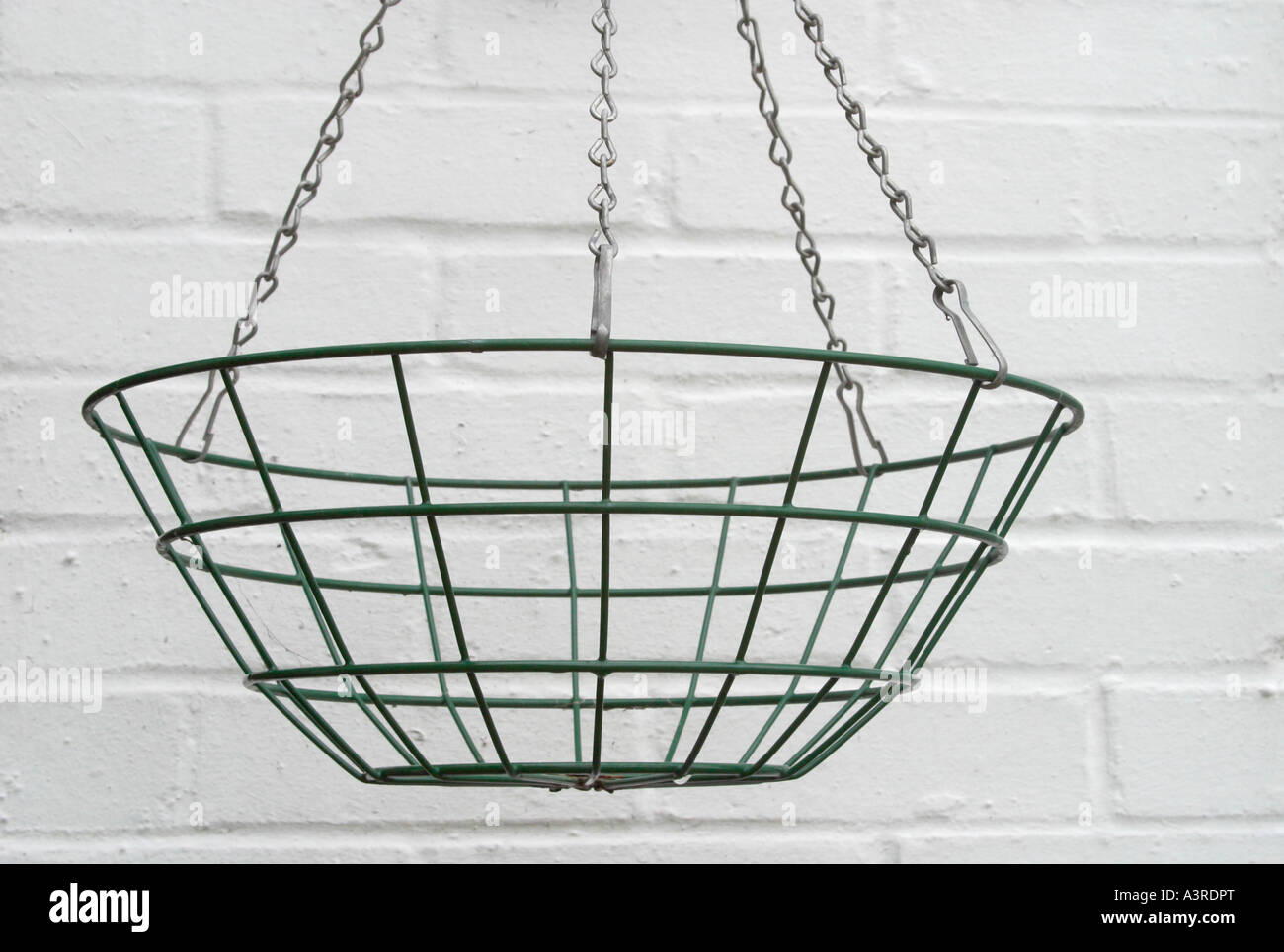 Empty Hanging Basket without liner Stock Photo Alamy
