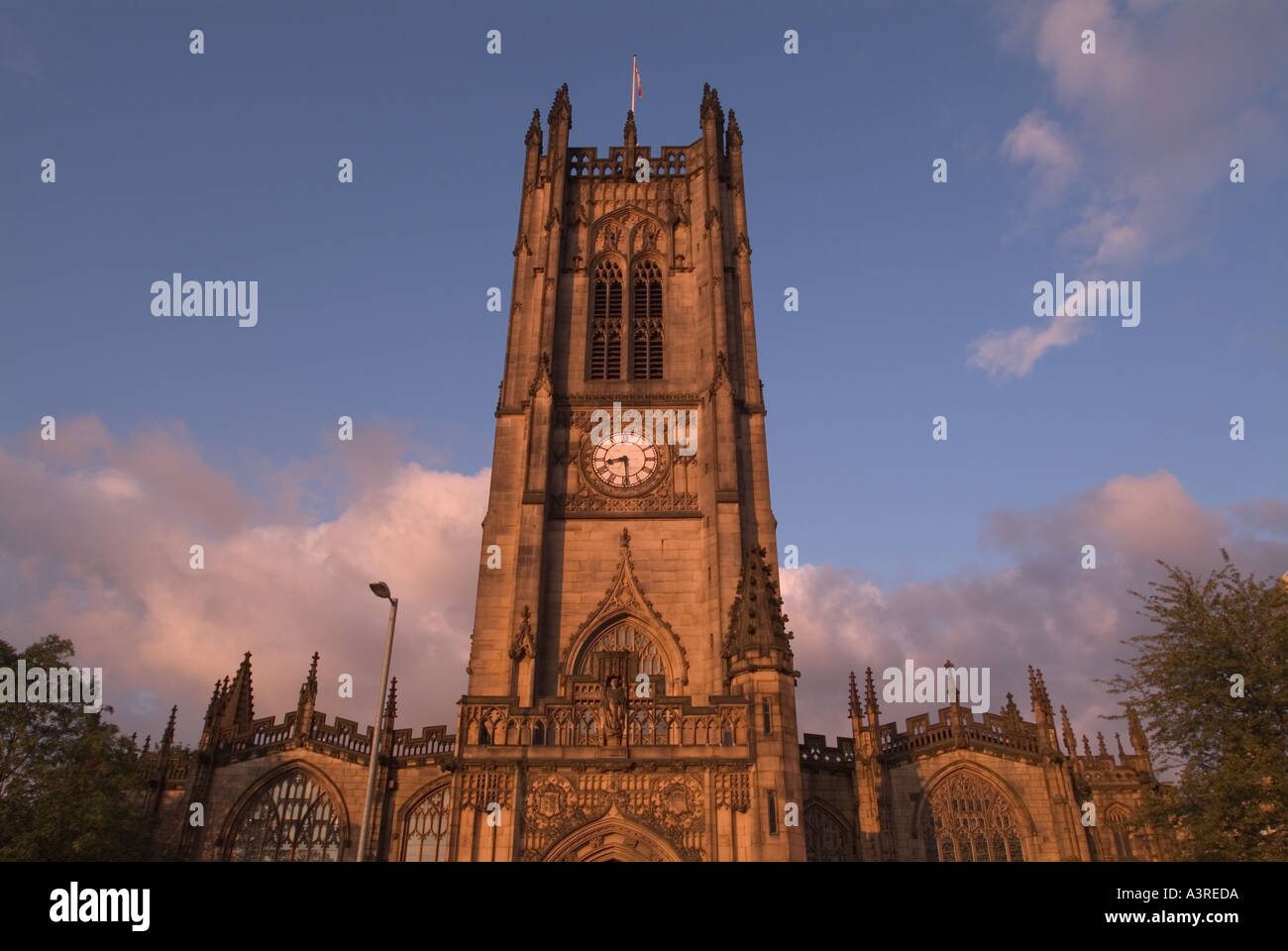 The cathedral manchester england uk Stock Photo