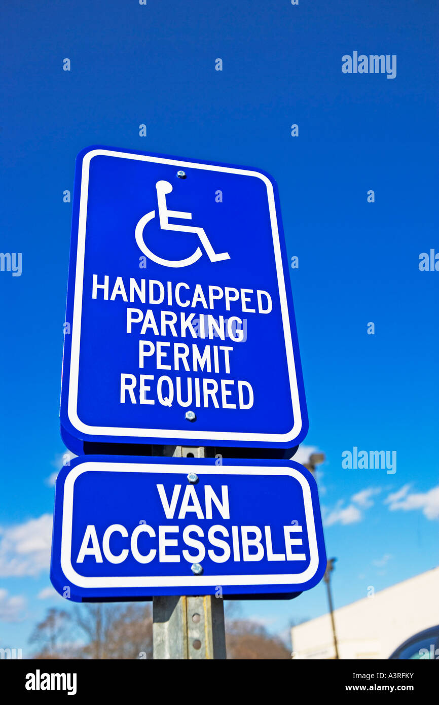 HANDICAPPED PARKING Stock Photo