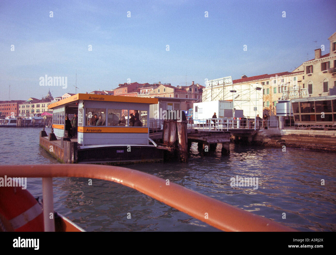 Arsenale vaporetti stop in Venice Stock Photo