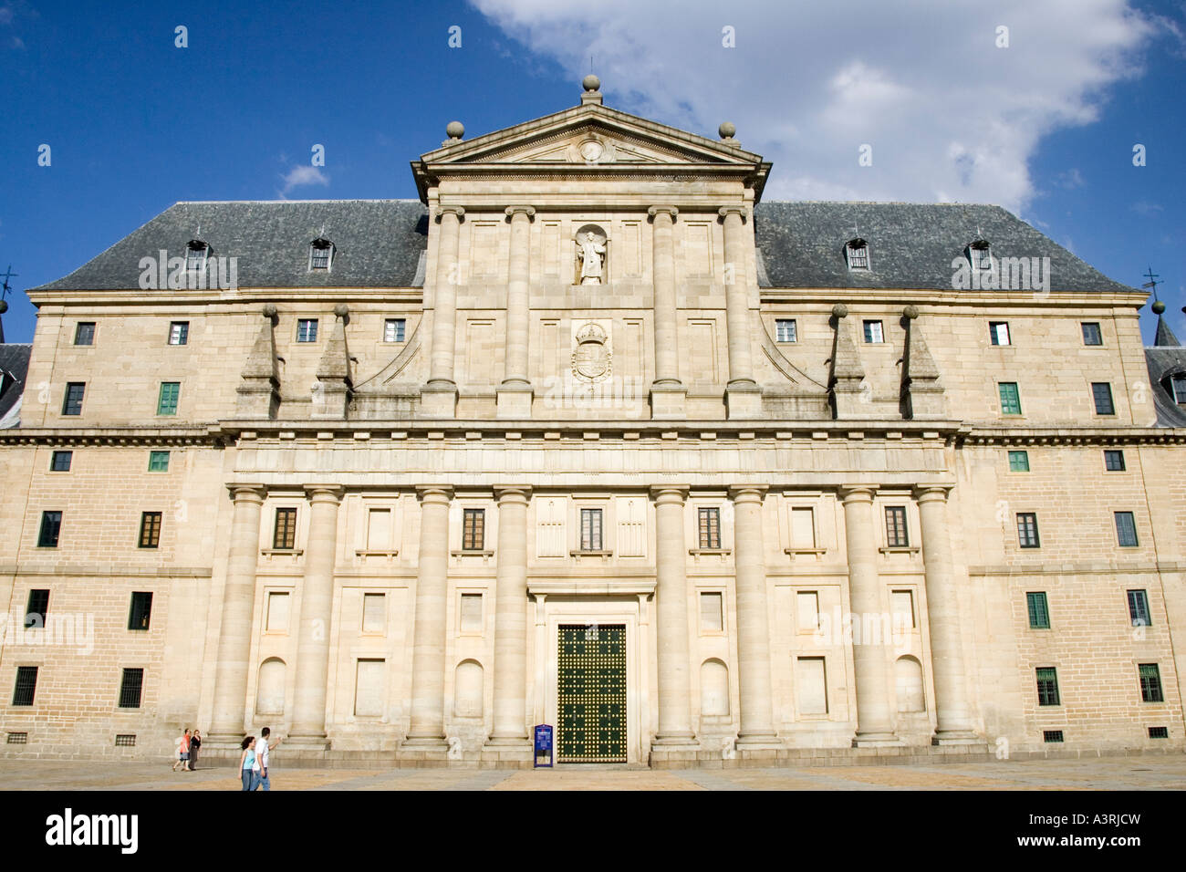 Facade of El Escorial Spain Frontal view Stock Photo