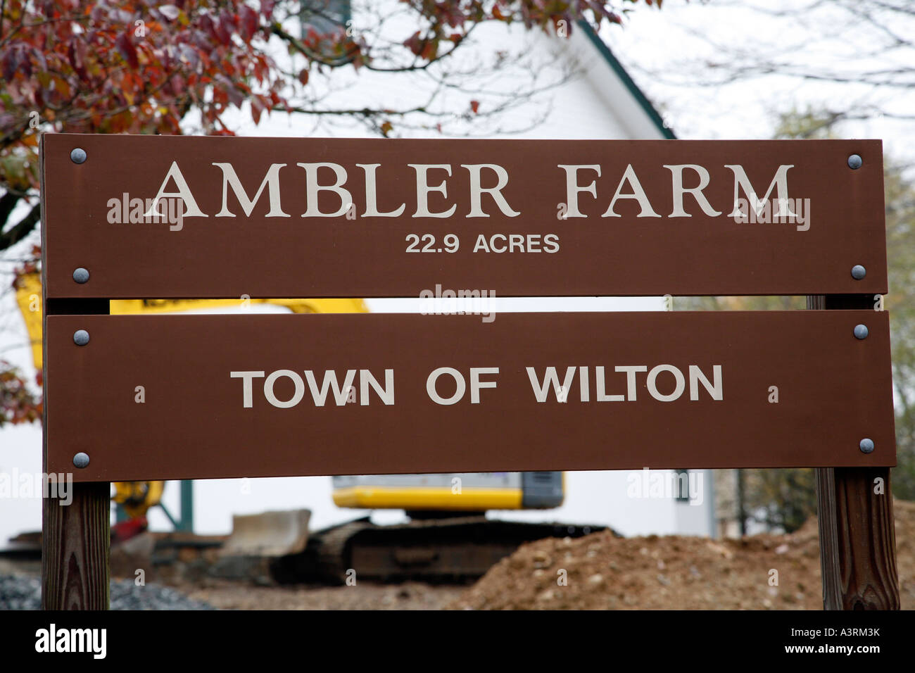 Ambler Farm Sign Connecticut USA Stock Photo