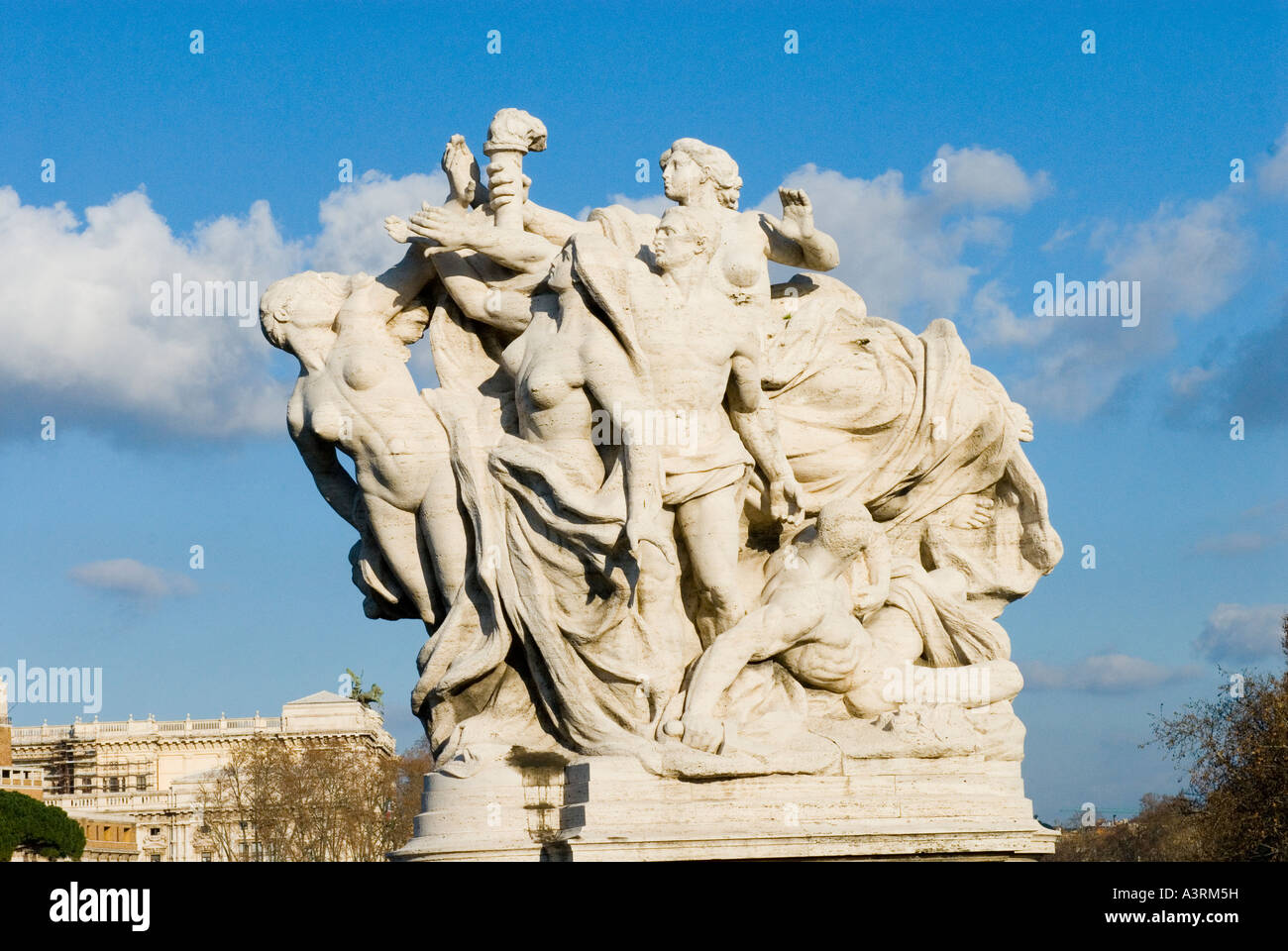 Statue River Tibor Rome Italy Stock Photo - Alamy