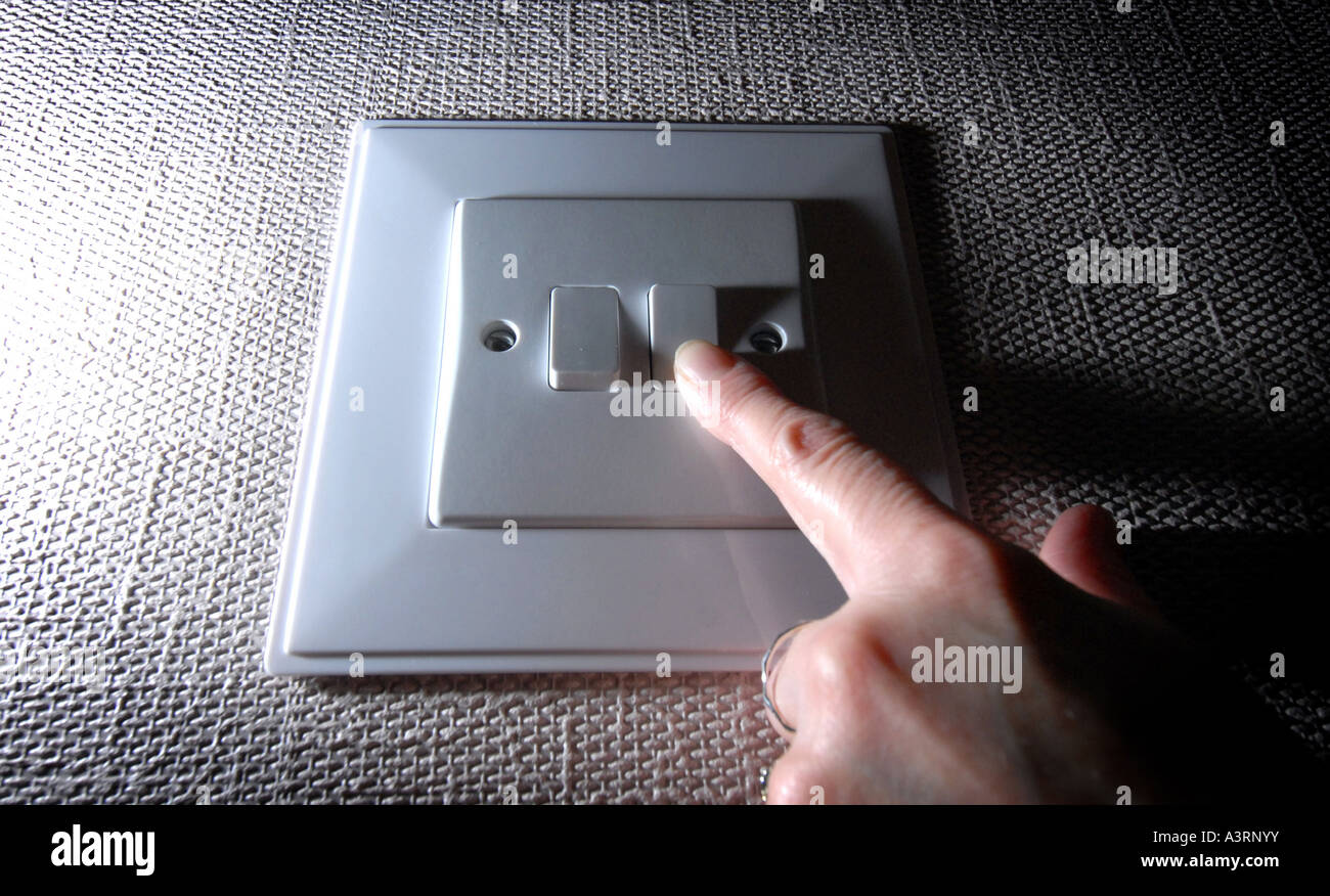 Switch off power uk finger hires stock photography and images Alamy