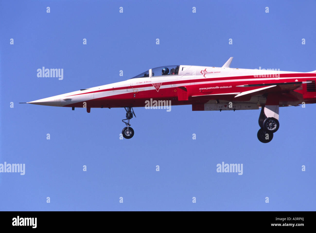 Northrop F-5E Tiger II flown by Patrouille Suisse Stock Photo