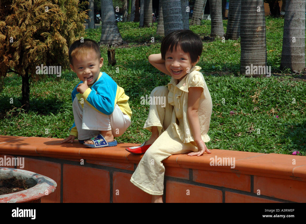 Stock photo of Children in Saigon Vietnam 2005 Stock Photo