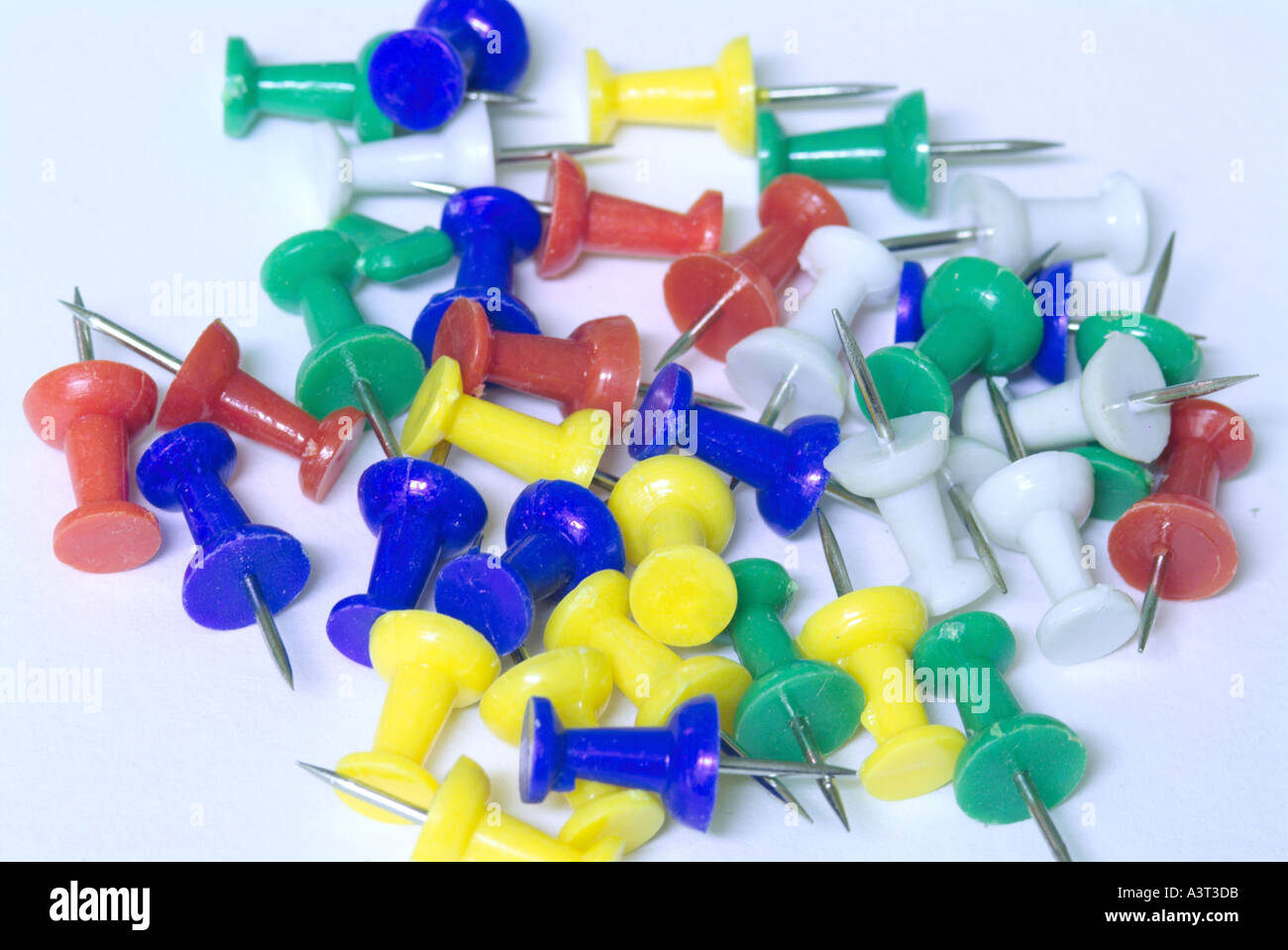 Colored Thumb Tacks Stock Photo