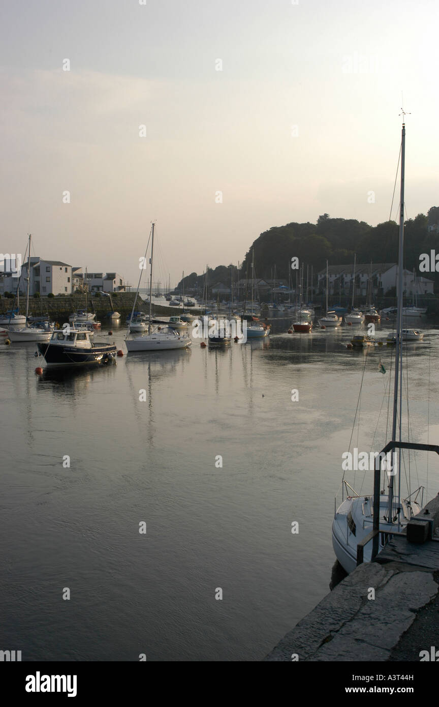 The marina harbour and waterside flats Porthmadog gwynedd snowdonia