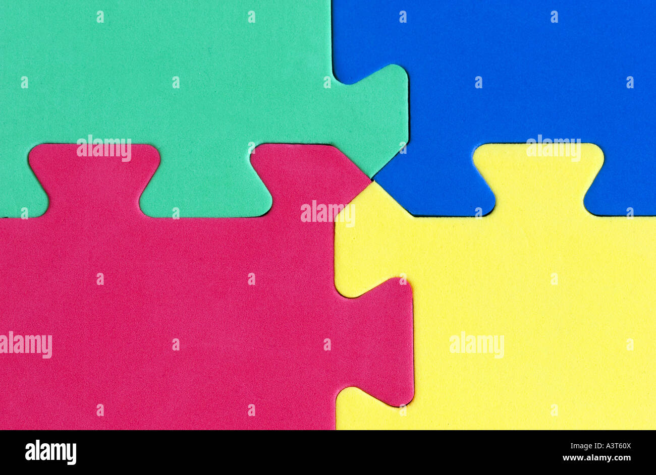 section of a foam board puzzle Stock Photo