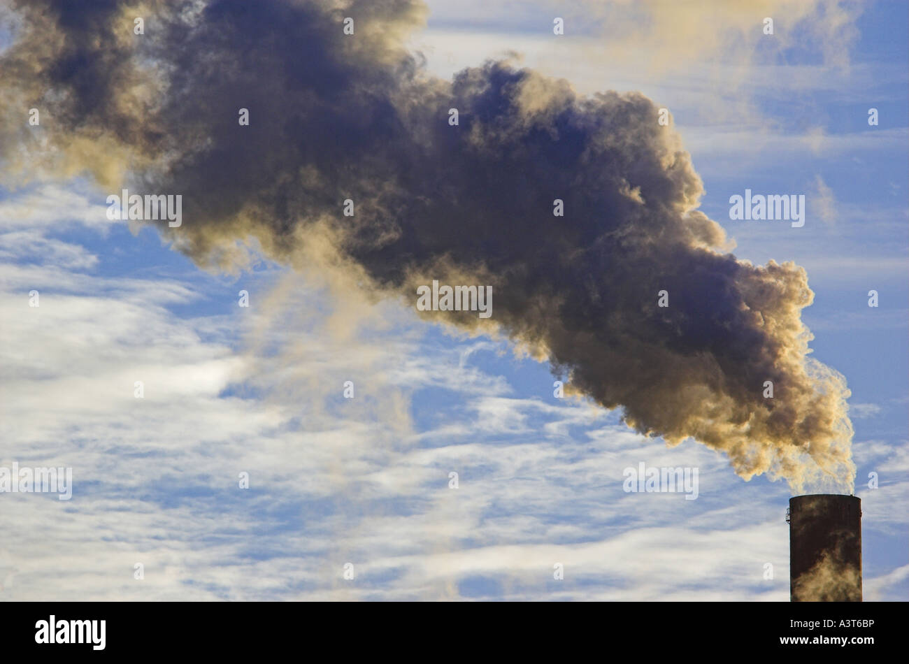 smoking chimney Stock Photo
