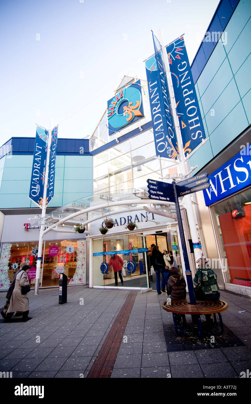 Swansea city centre West Quadrant shopping centre, Wales UK