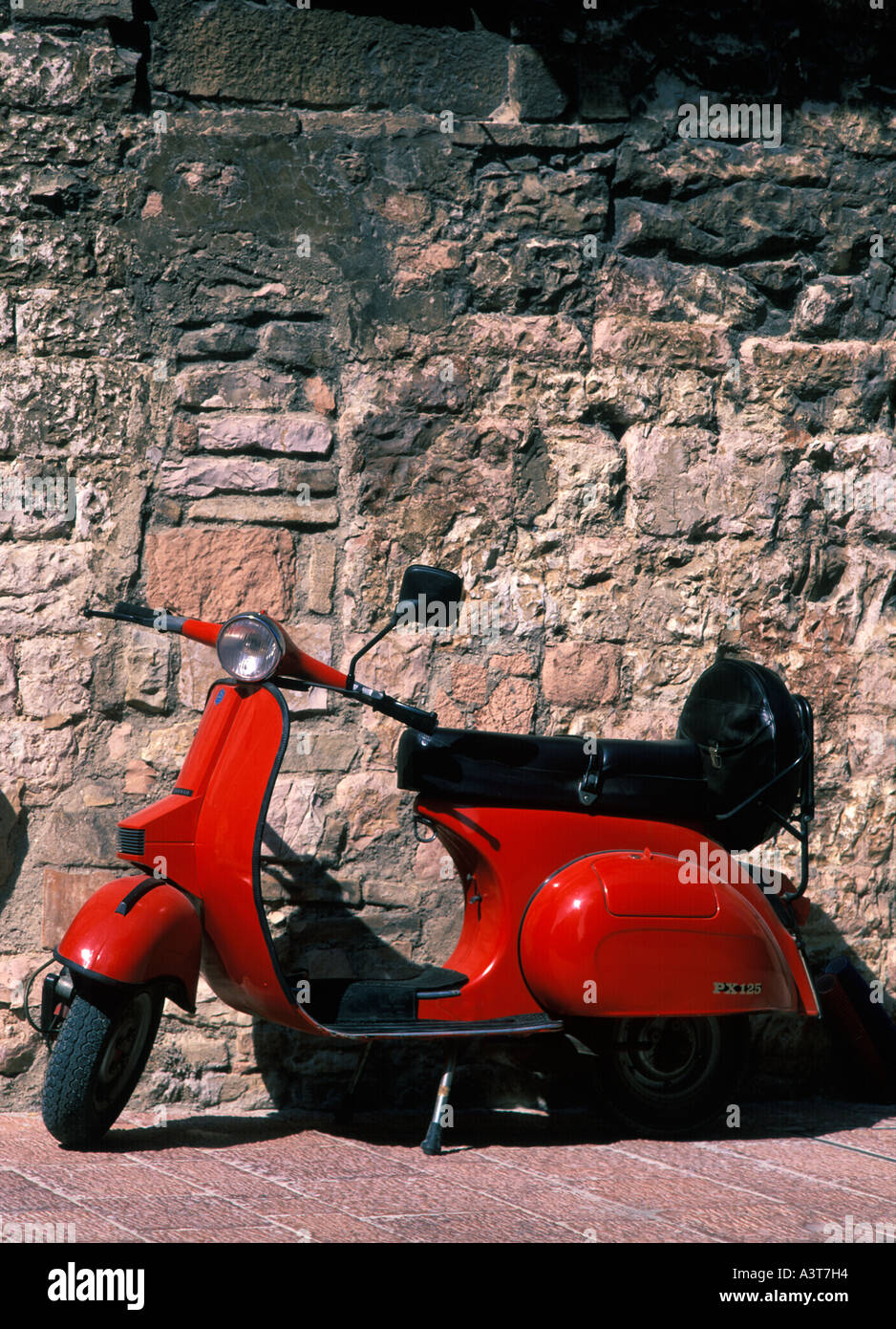 Red Vespa Tuscany Italy Stock Photo - Alamy