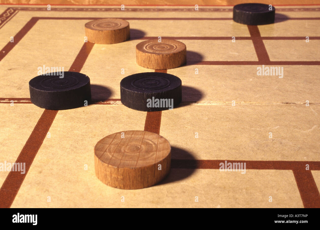 board game nine mens morris Stock Photo - Alamy