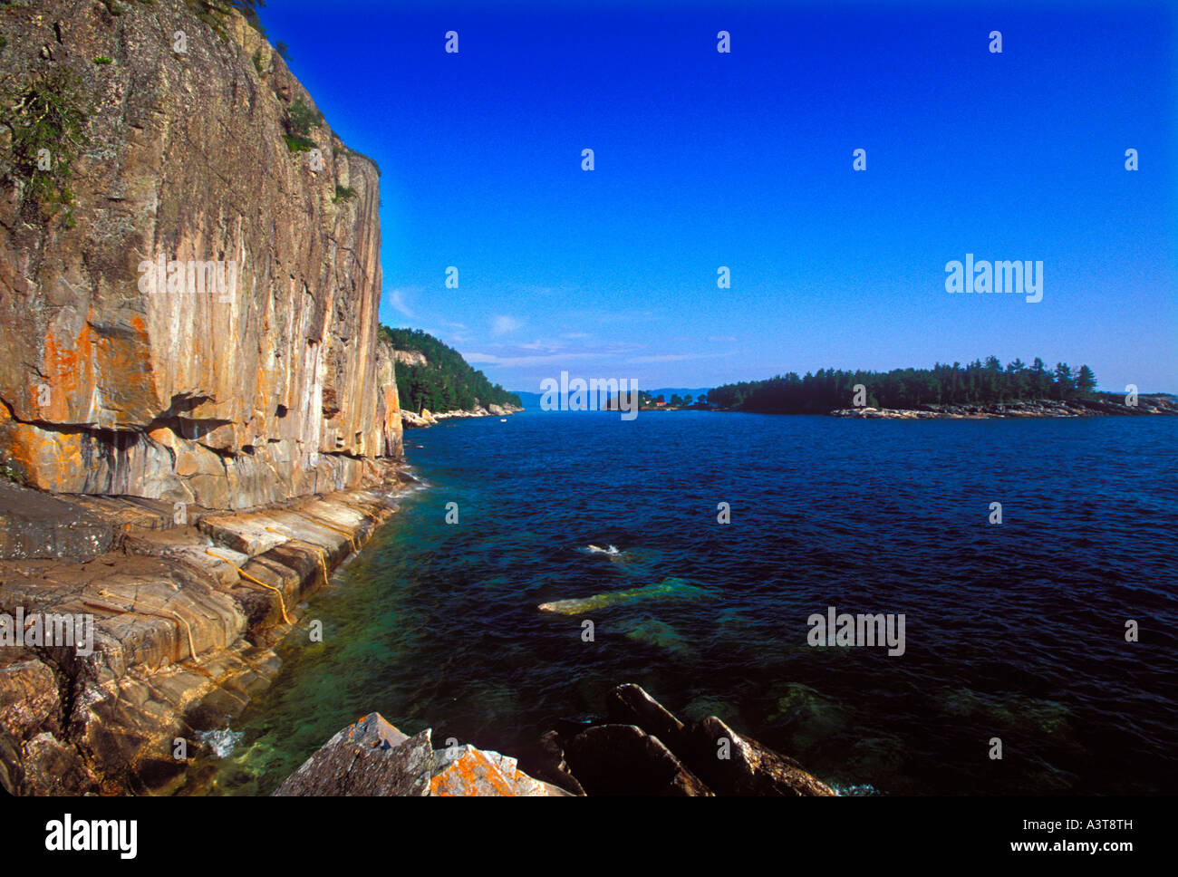 Agawa Rock on Lake Superior in Lake Superior Provincial Park near Wawa