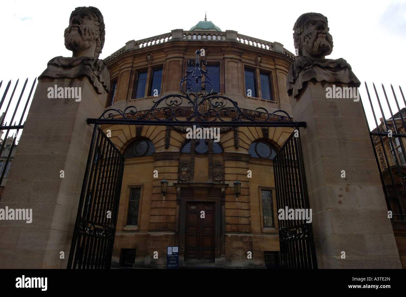 The entrance to the Sheldonian Theatre Oxford Stock Photo