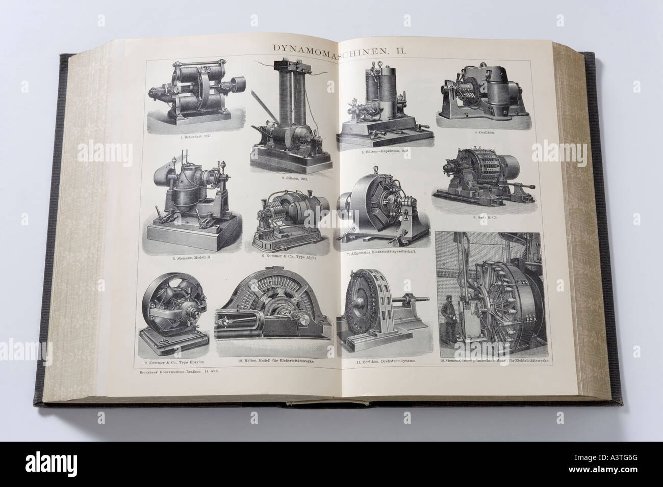 Picture of historic generators encyclopedia from 1904 Stock Photo Alamy