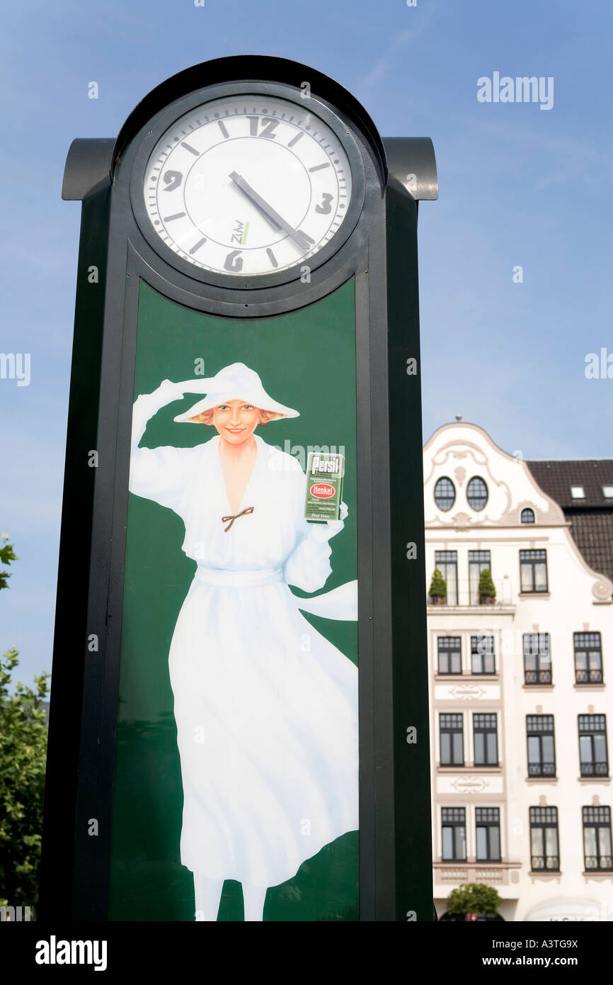 Clock with the famous advertising figure of the washing powder brand