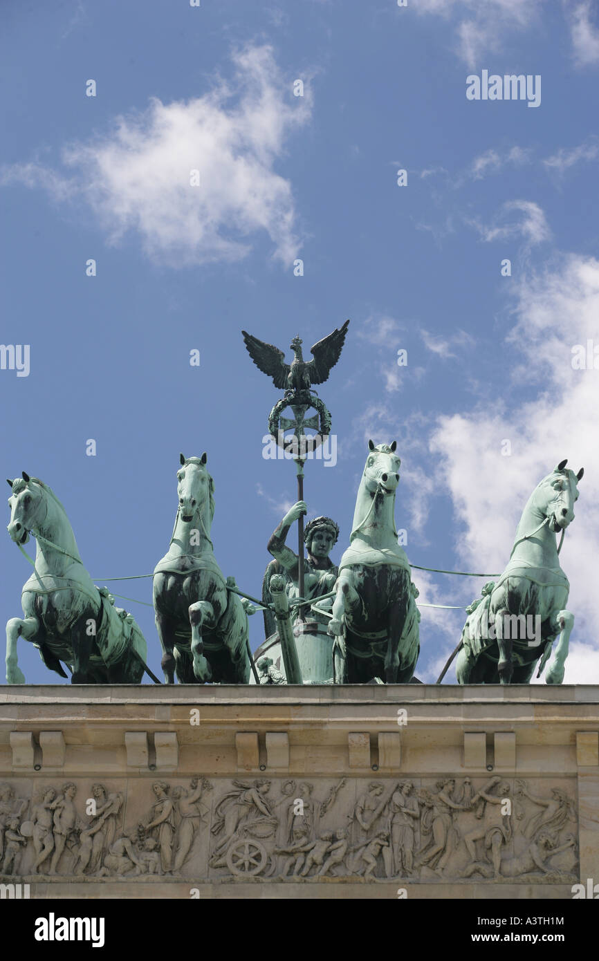 The Quadriga above the Brandenburger Tor in Berlin, Germany Stock Photo