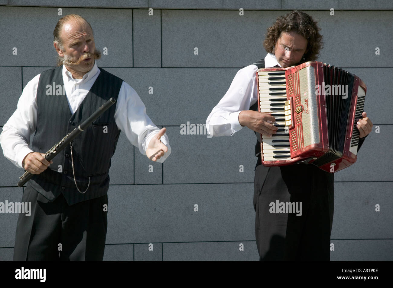 Street musicians Prague Czech Republic Stock Photo