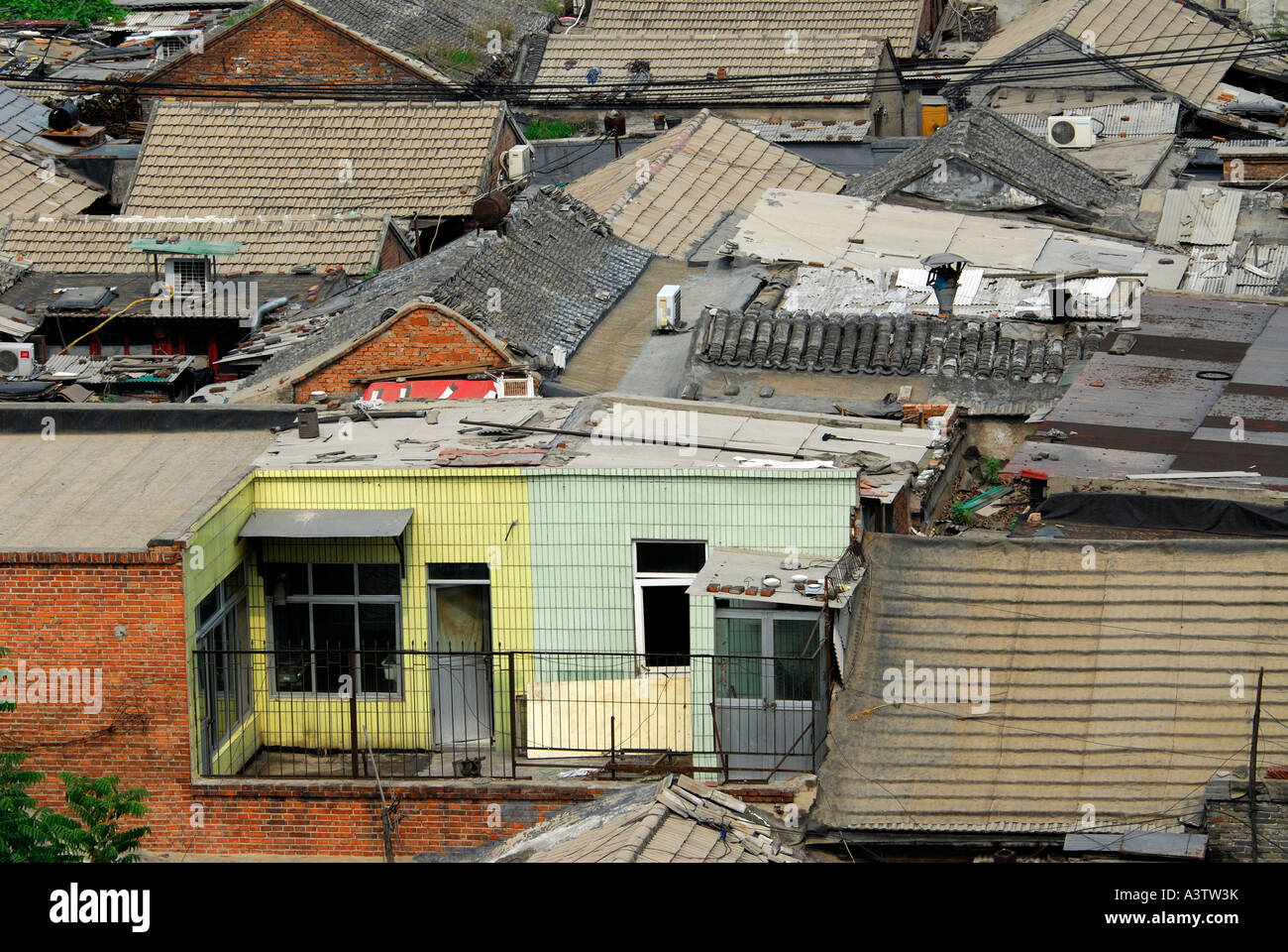 Rooftops of Beijing Hutong viewed from above China Stock Photo - Alamy