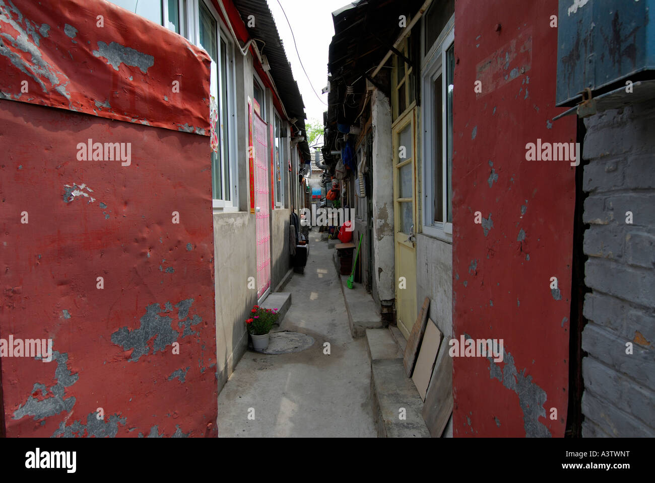 Narrow lanes of Beijing Hutong China Stock Photo Alamy