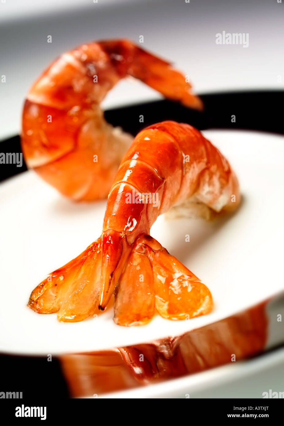 King Prawn Tails Cooked "shell on" unpeeled Stock Photo Alamy