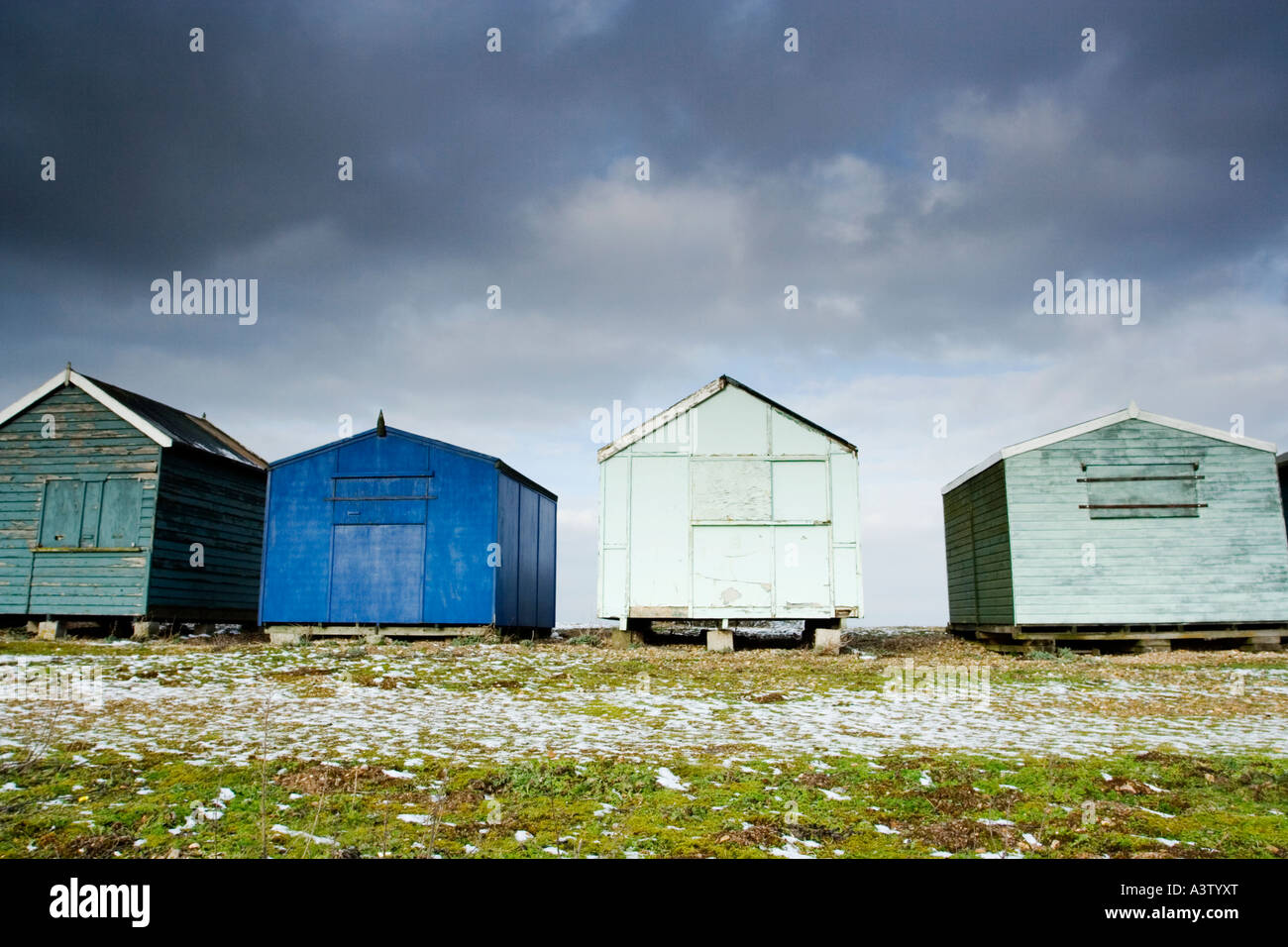 Beach huts , Seasalter , Kent Stock Photo Alamy