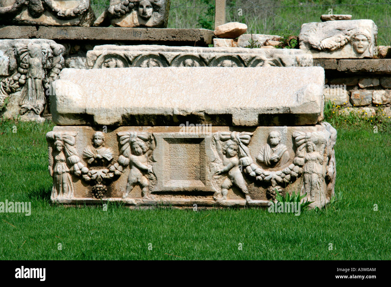 Aphrodisias / Sarcophagus  Stock Photo