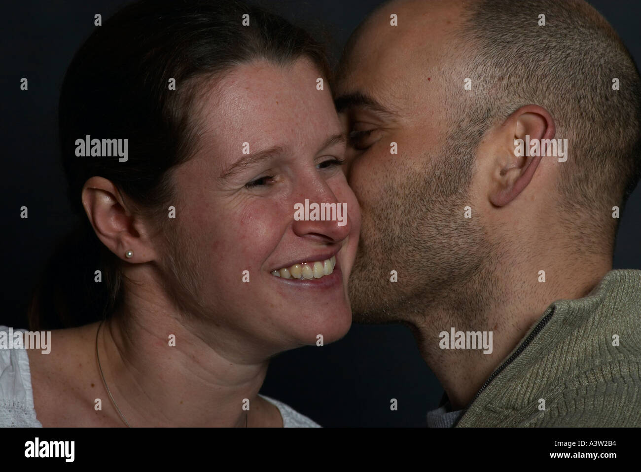 young couple, kissing Stock Photo