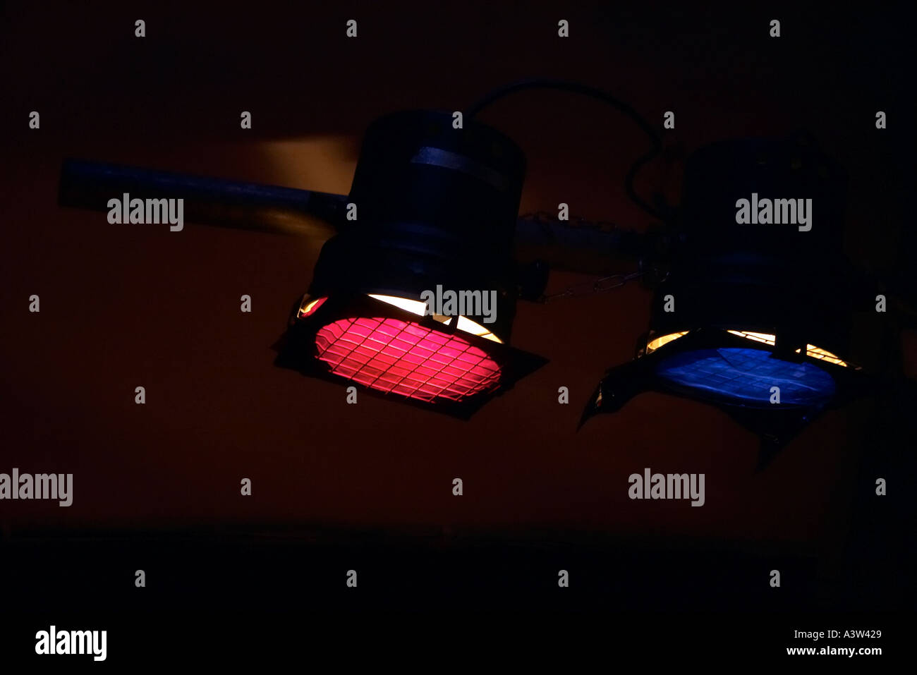 spot lights on stage Stock Photo Alamy
