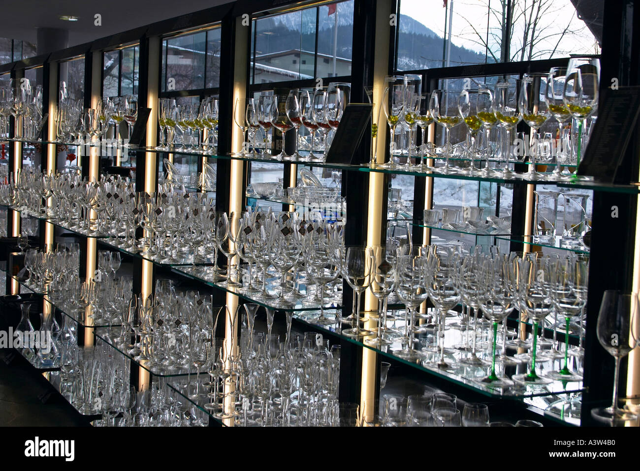 Riedel glasses in shop in Kufstein Stock Photo Alamy