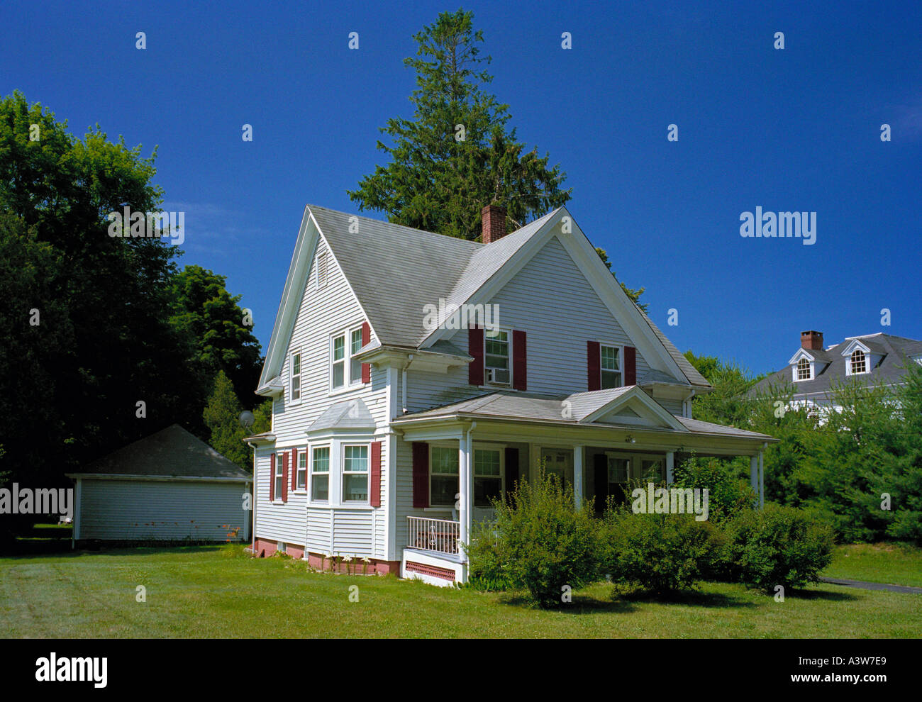 A neat and tidy version of the standard clapboard house on Cape Cod Massachusetts USA most
