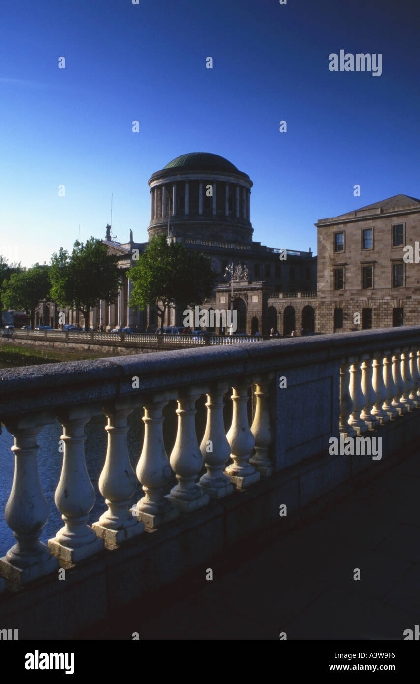 The Four Courts from O’Donovan Rossa Bridge Dublin Stock Photo - Alamy