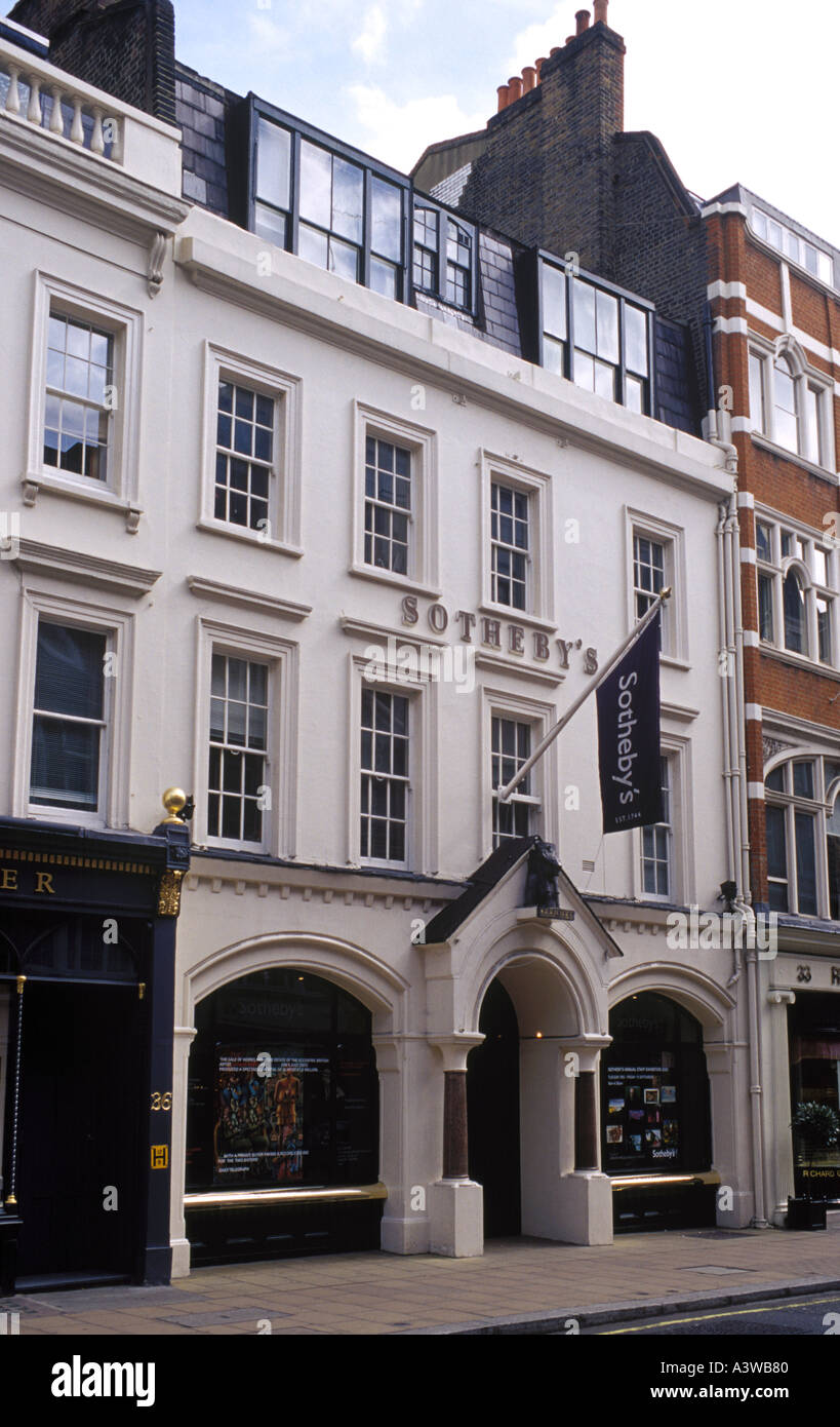Sotheby s auction house on New Bond Street in Central London Stock Photo