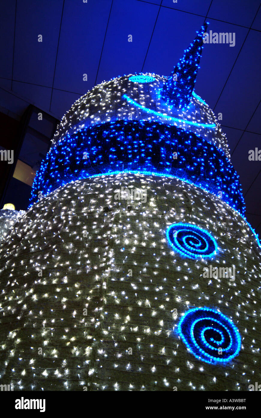 Illuminated Snowman Christmas Decoration At The O2 Centre Swiss