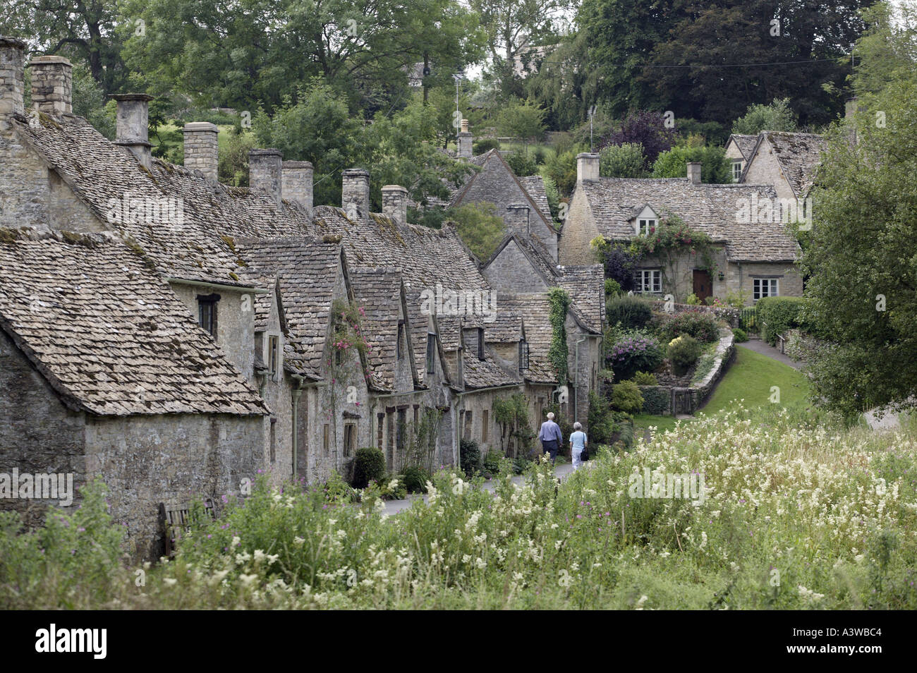 Picturesque Arlington Row Bibury Gloucestershire England UK Stock Photo