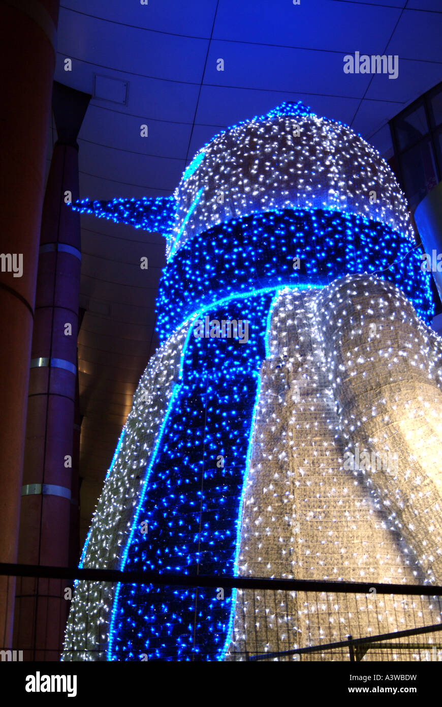Illuminated Snowman Christmas Decoration At The O2 Centre Swiss