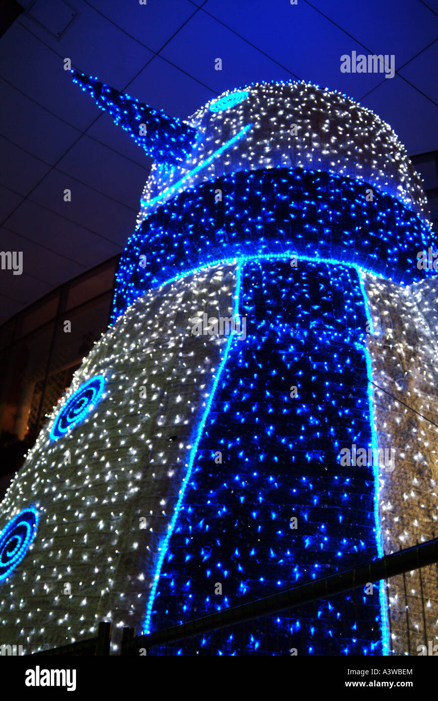 Illuminated Snowman Christmas Decoration At The O2 Centre Swiss