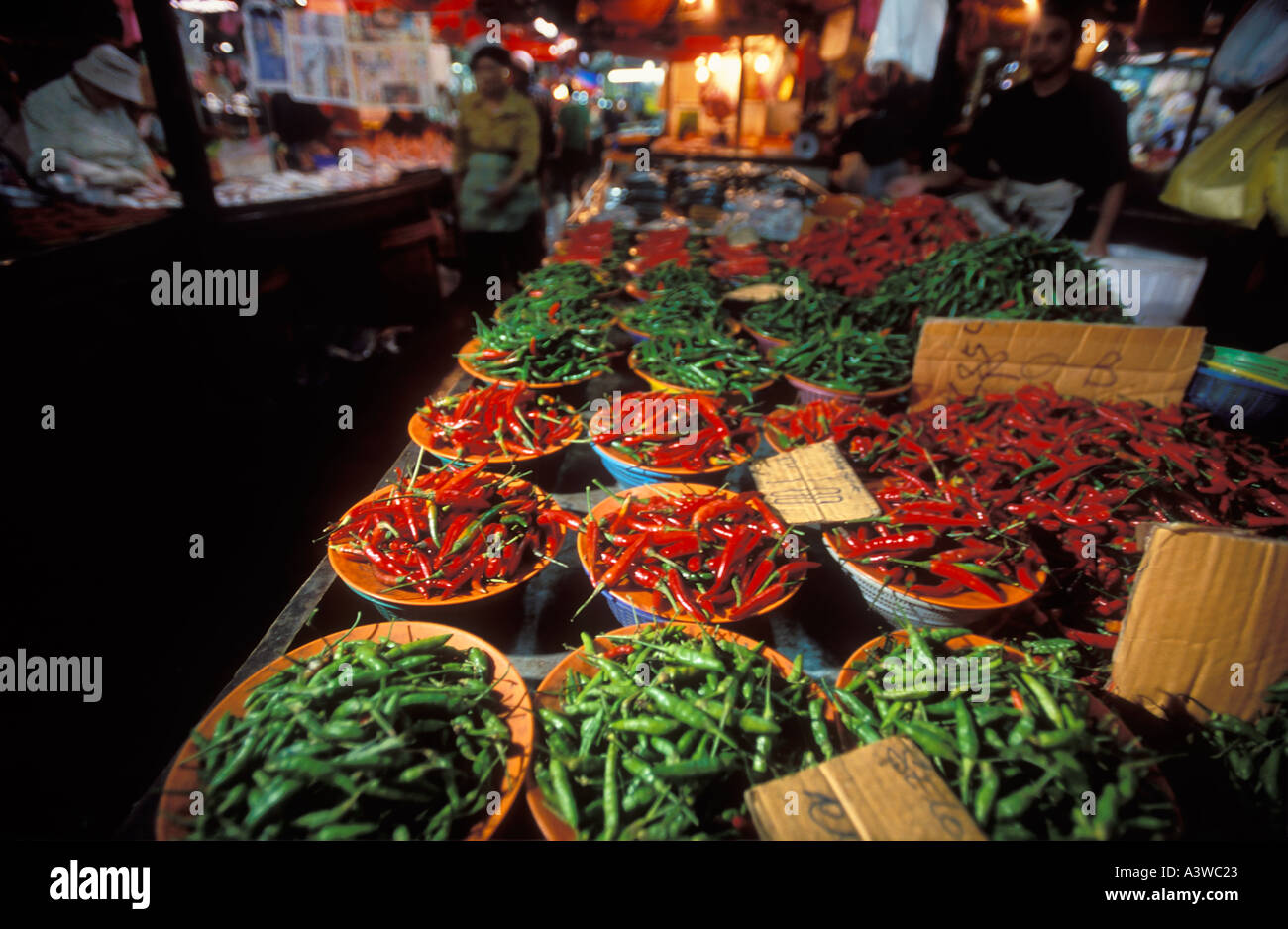 Chillies Chow Kit Market Luala Lumpur Malaysia Stock Photo