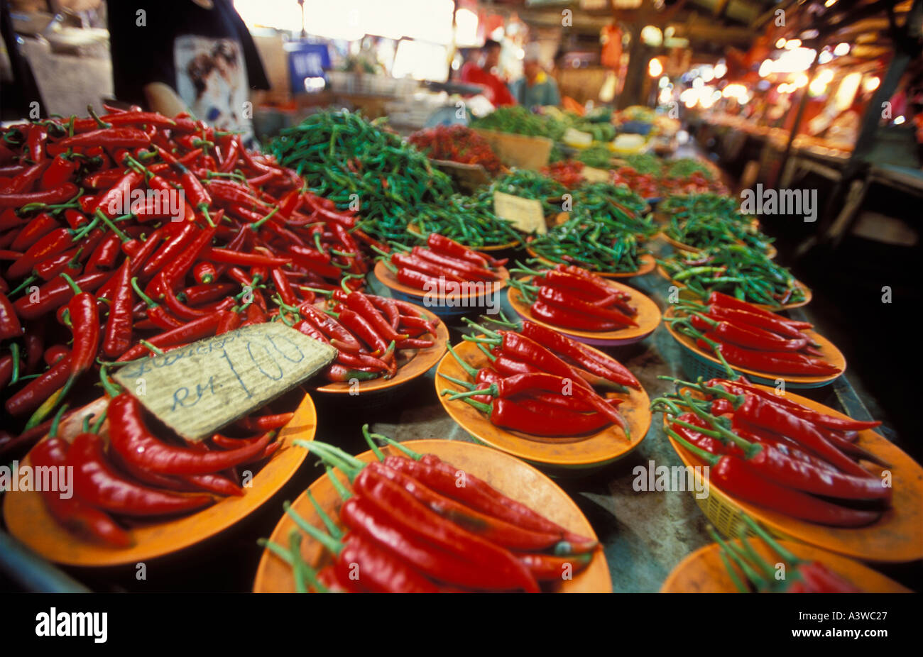 Chillies Chow Kit Market Kuala Lumpur Malaysia Stock Photo