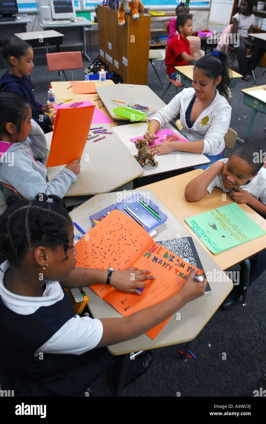 Children class school usa hi-res stock photography and images - Alamy
