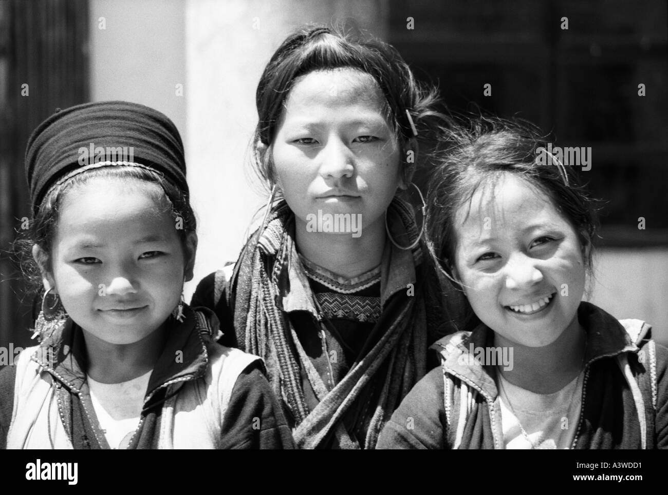 H Mong tribe girls Sapa northern Vietnam Stock Photo