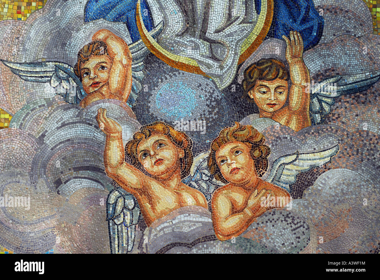 Angels made of mosaic tiles Stock Photo