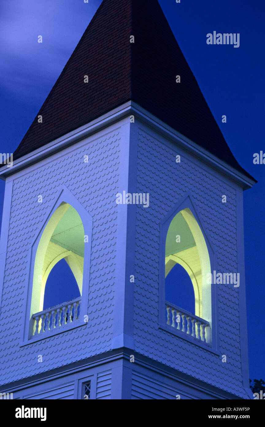 STEEPLE OF FIRST CHURCH OF CHRIST CONGREGATIONAL, NORTH CONWAY, NEW