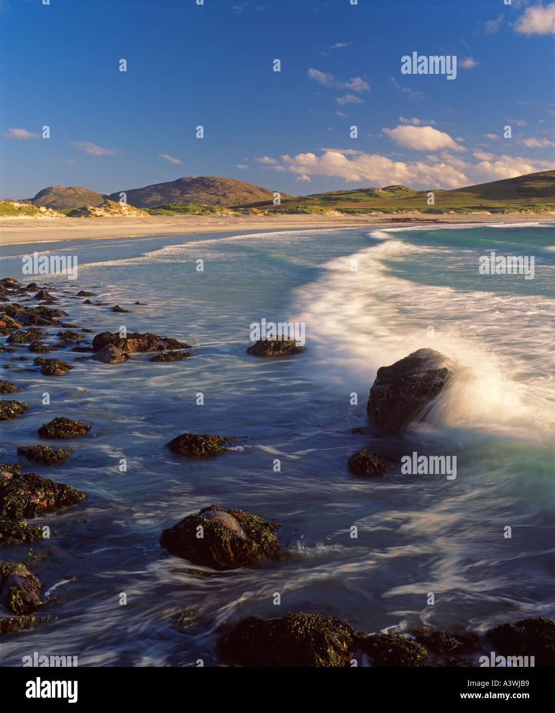 Scotland, Western Isles, Isle of Vatersay. The beach at Bagh Siar Stock Photo