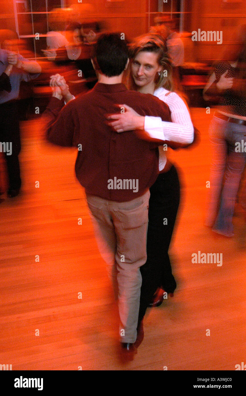 People learn how to dance the Tango the South American dance in an