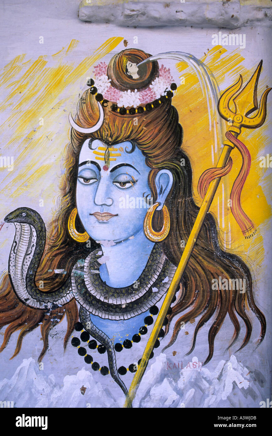 India Udaipur Shiva image Stock Photo